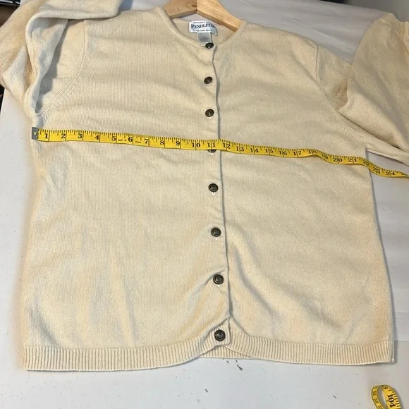 Pendleton Cream Button-Up Cardigan - Picture 5 of 13